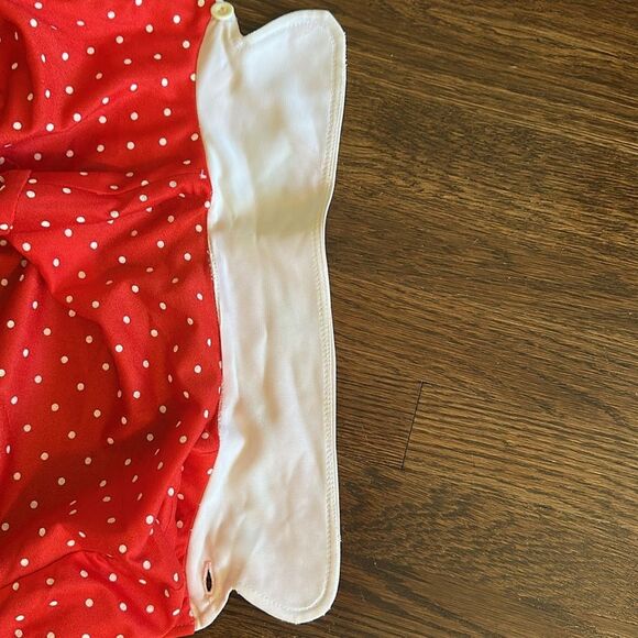 Vtg 70s Kelly Arden Red Polka Dot Polyester Halter Maxi Dress/Matching Jacket - Picture 9 of 11